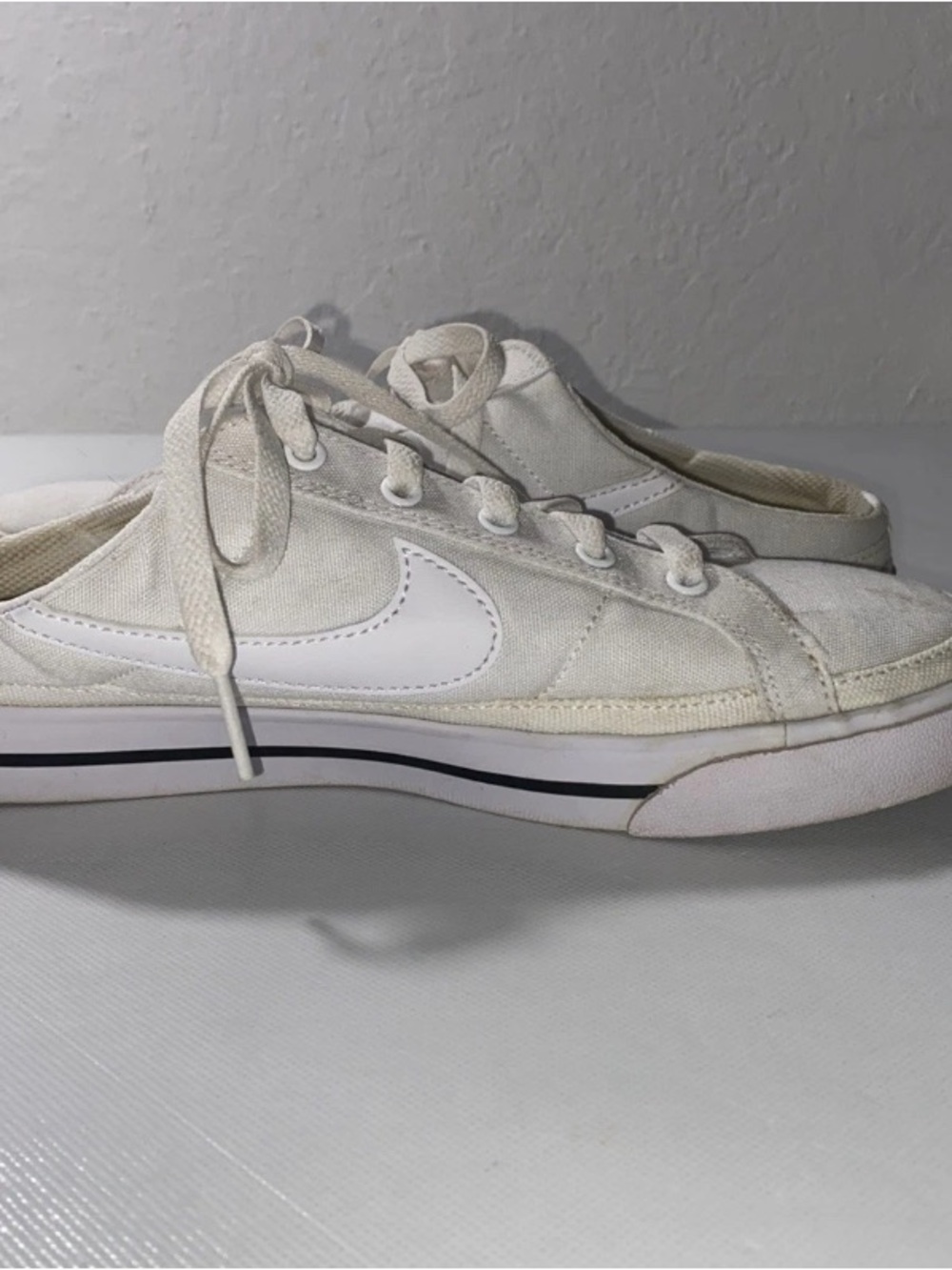GOOD Nike Court Legacy Mule White DB3970-100 Shoes Women's Size 10 Sneakers - Picture 6 of 9
